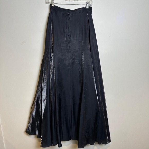 JS COLLECTIONS Shimmery Organza Tulle Maxi Skirt 3 Layers, Black | Sz 4 - Picture 6 of 9